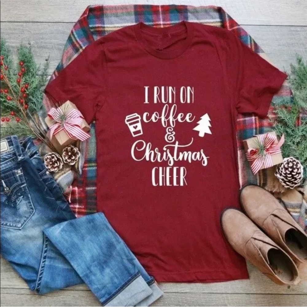 Coffee & Christmas Cheer Short Sleeve Top ๐
๐ป๐ - Picture 1 of 1